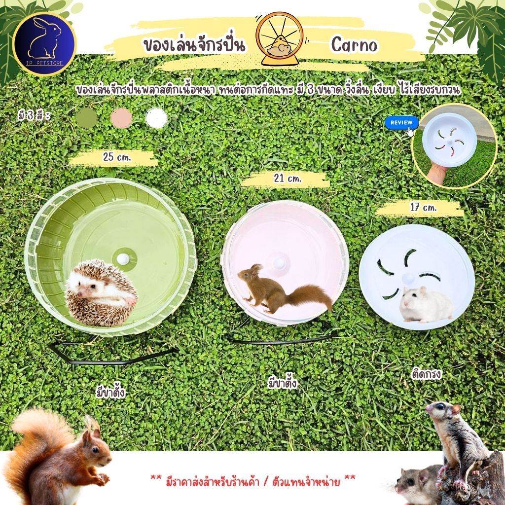 ของเล่นหนูแฮมสเตอร์ จักรปั่นCarno ล้อวิ่งหนูแฮมสเตอร์ ชูก้าร์ไกรเดอร์ กระรอก ของเล่นสัตว์เล็ก (IP)