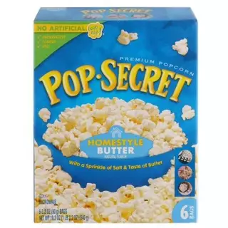 Pop Secret Microwave Popcorn ป๊อปซีเคร็ท ป๊อปคอร์น ไมโครเวฟ (1 กล่องมี 3/6/12 ซอง)