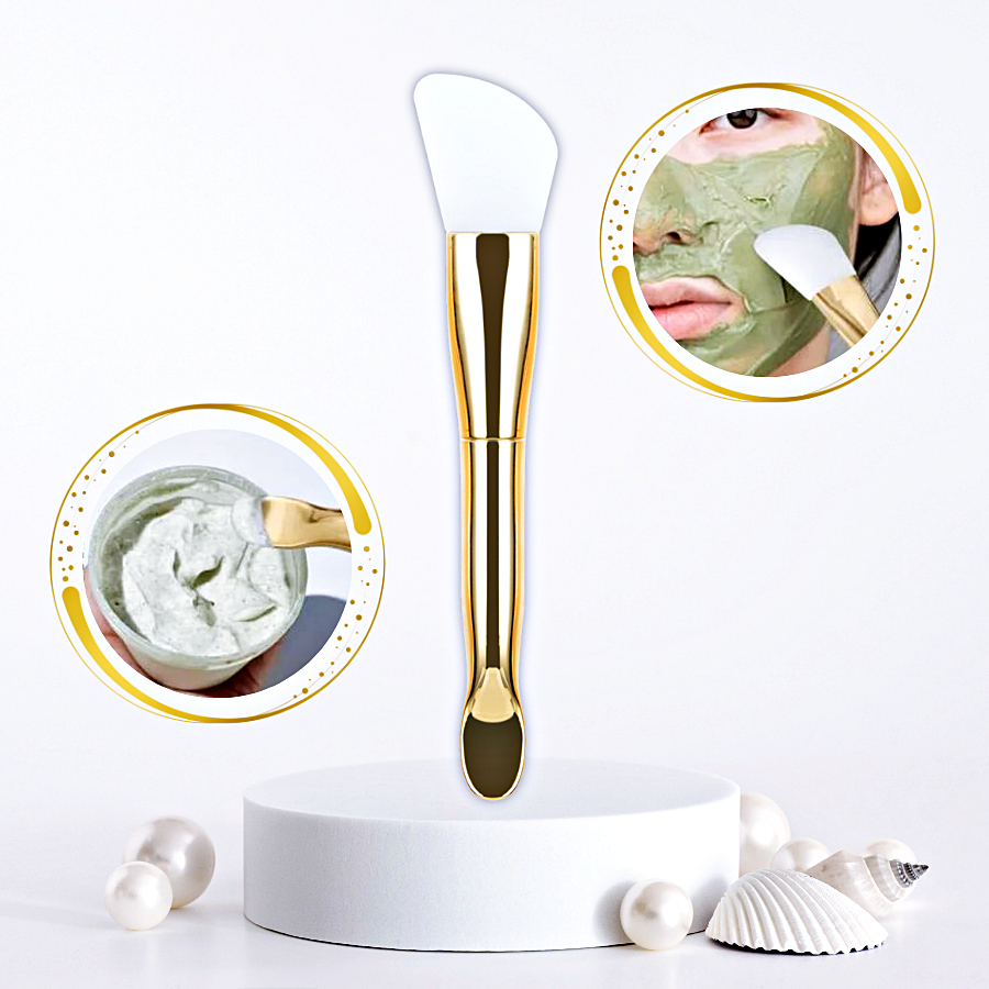 แปรงทามาส์ก Silicone Mask Brush แปรงซิลิโคนสองหัว สำหรับเกลี่ย ทรีทเม้นท์ ตักครีม มาส์กหน้า