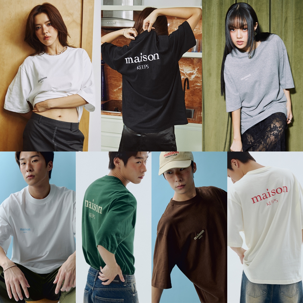 ซื้อ maison KEEPS | Original Oversized Tee | Unisex | เสื้อยืด ทรง oversized ผ้านุ่มพิเศษ | มีให้เลือก 2 Size อก 44" และอก 48