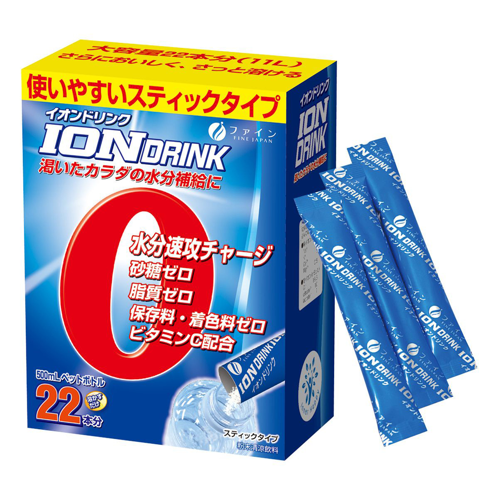 Fine Ion Drink Sports drink flavor (1ซอง) จากญี่ปุ่น เครื่องดื่มเกลือแร่ ไอออนวิตามินพลัสเกลือแร่ (Z24)