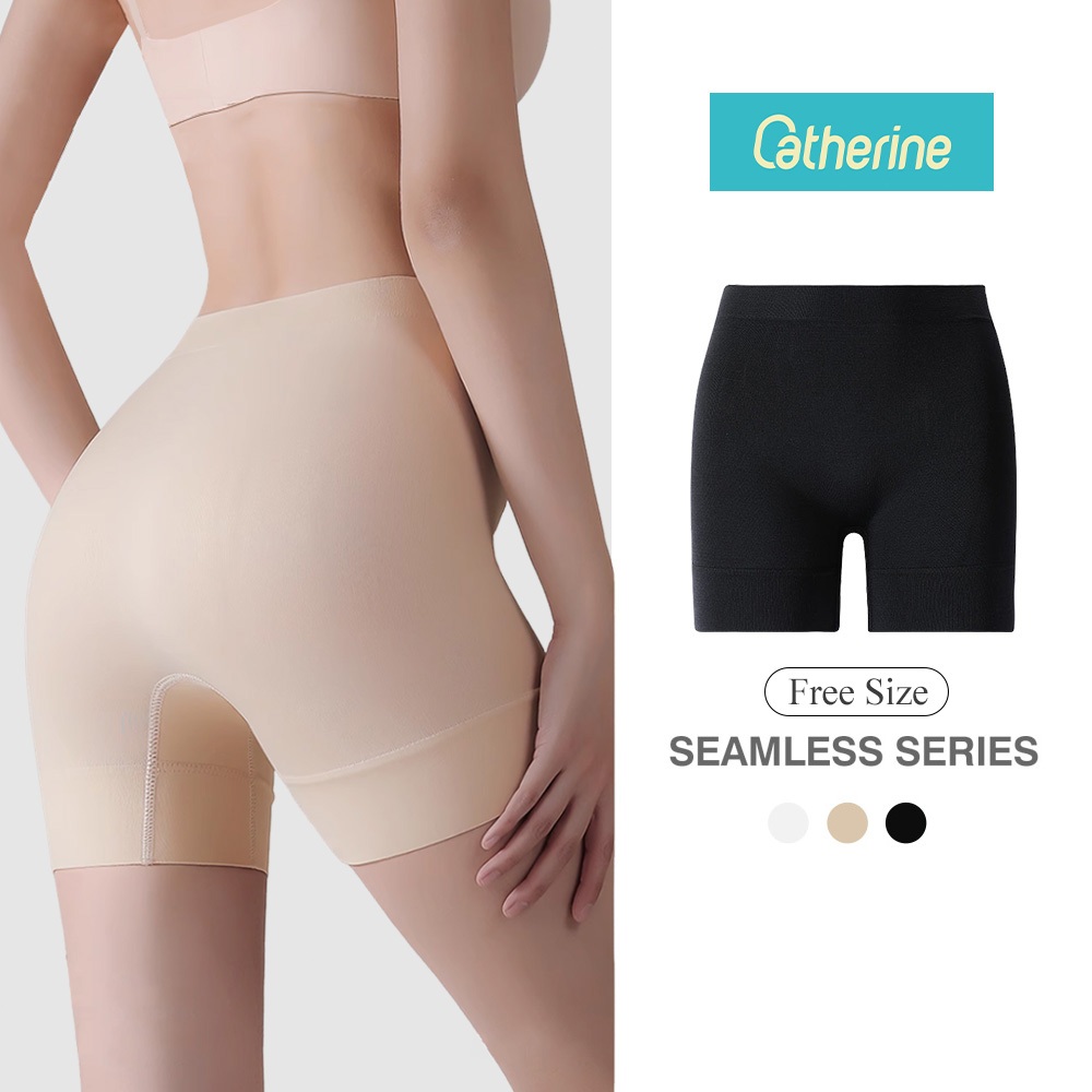 Catherine กางเกงกันโป๊ กางเกงซับใน ไร้ขอบเอวสูง ผ้านุ่มเบา สบาย ยืดหยุ่นสูง ระบายอากาศดี กางเกงในผู้หญิง ไม่ม้วน