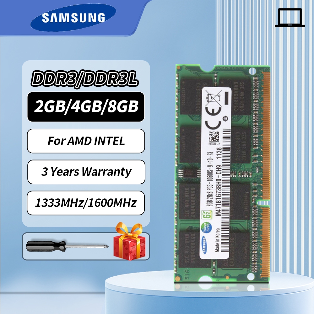 [24H ship] Samsung 2GB 4GB 8GB RAM DDR3 1600MHz 1333MHZ DDR3L PC3L SODIMM Notebook Memory 204Pin 1.35V 1.5V Memory