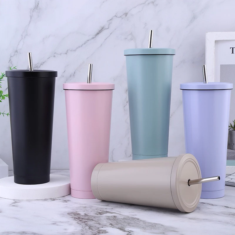 แก้วน้ำ750ml เก็บความร้อน-เย็นสแตนเลส 304