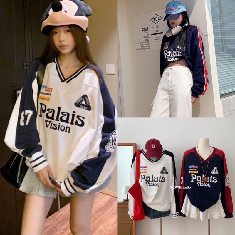 เสื้อแขนยาวคอวีรุ่น 9765 TAG:WG.WE