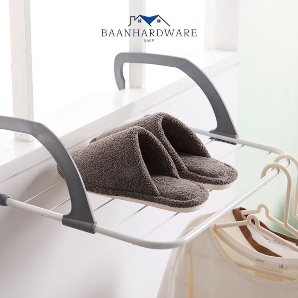 BAANHARDWARE ราวแขวนขอบระเบียง ใช้แขวนขอบระเบียงและหน้าต่าง อเนกประสงค์ ราวแขวนผ้า LG-S015