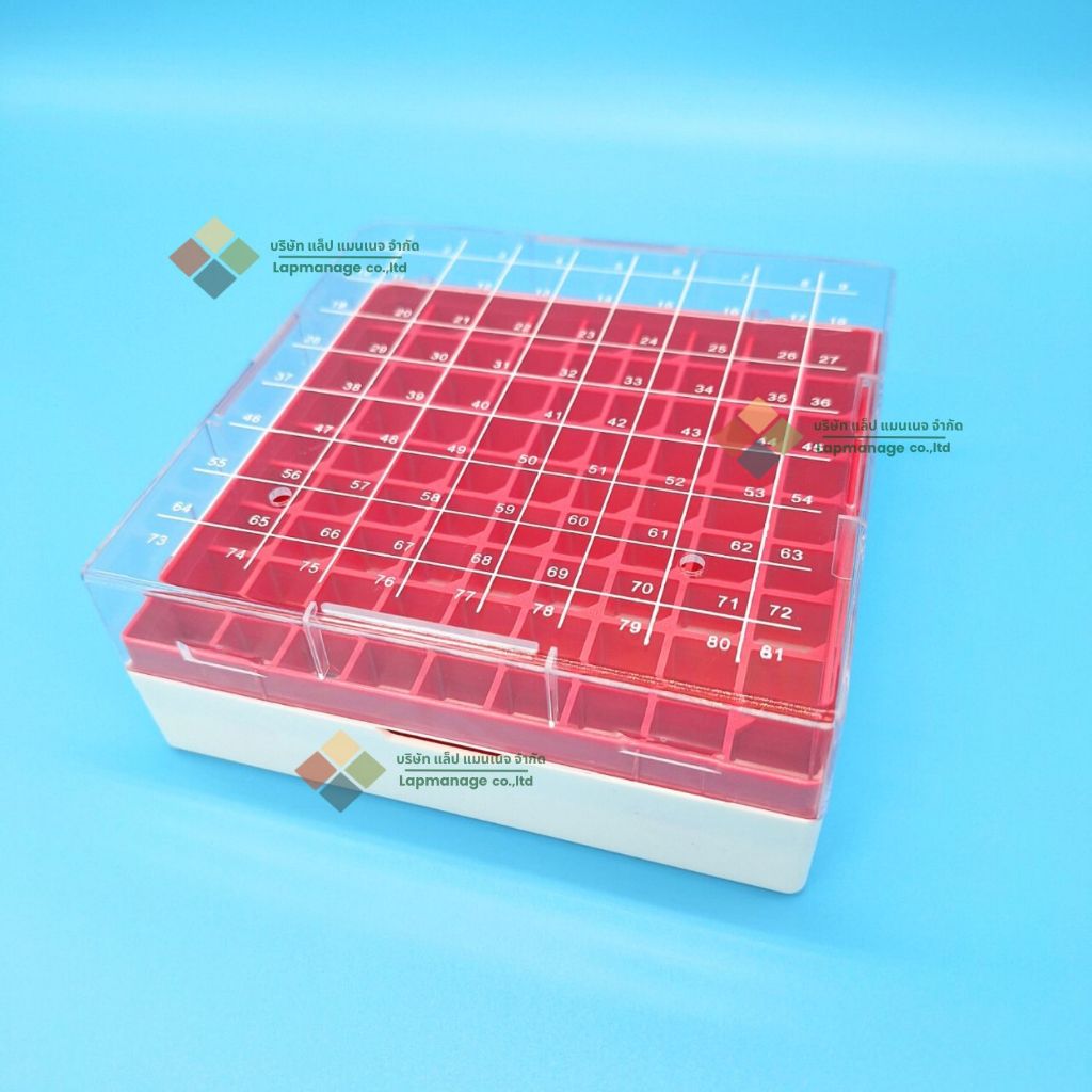 กล่องเก็บหลอดไมโครทิวป์, Cryo tube (Cryo Storage Boxes, PC) 25 ,81 ,100 well