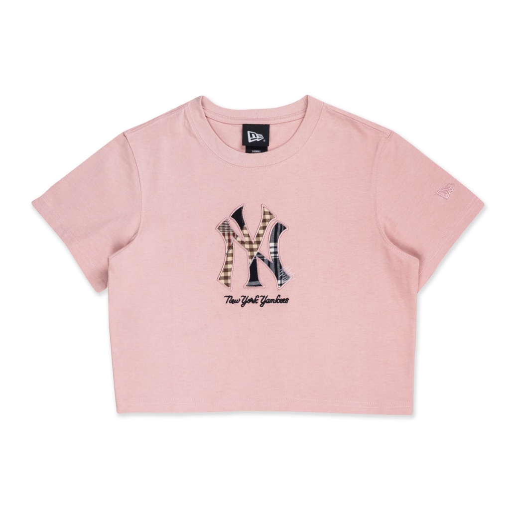 New Era เสื้อครอปรุ่น New York Yankees Preppy Dirty Pink Women Crop Tee