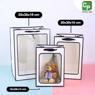 ถุงกระดาษ แบบมีหน้าต่างใส (สินค้าจำหน่ายเป็นใบ)