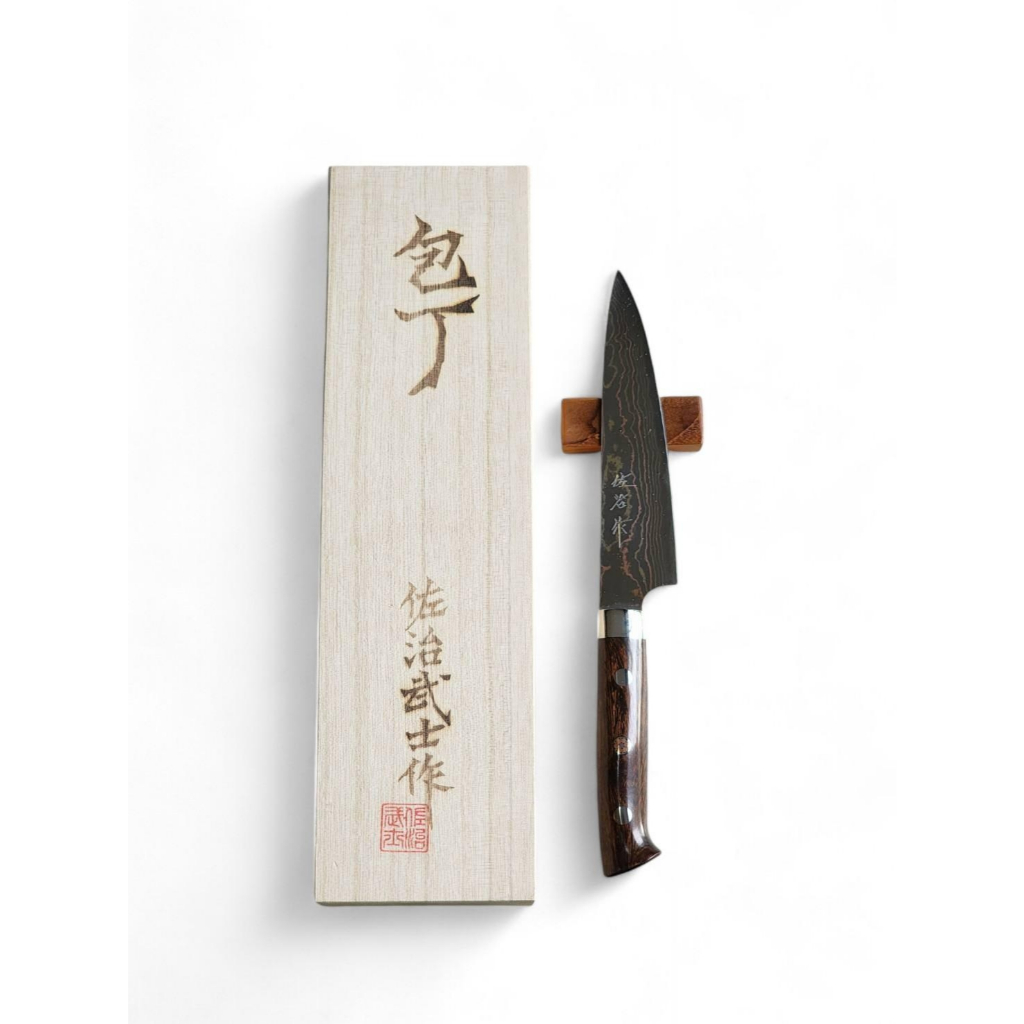SB067  Saji AO Rainbow  Petty Ironwood 135 mm. (มีดญี่ปุ่น)