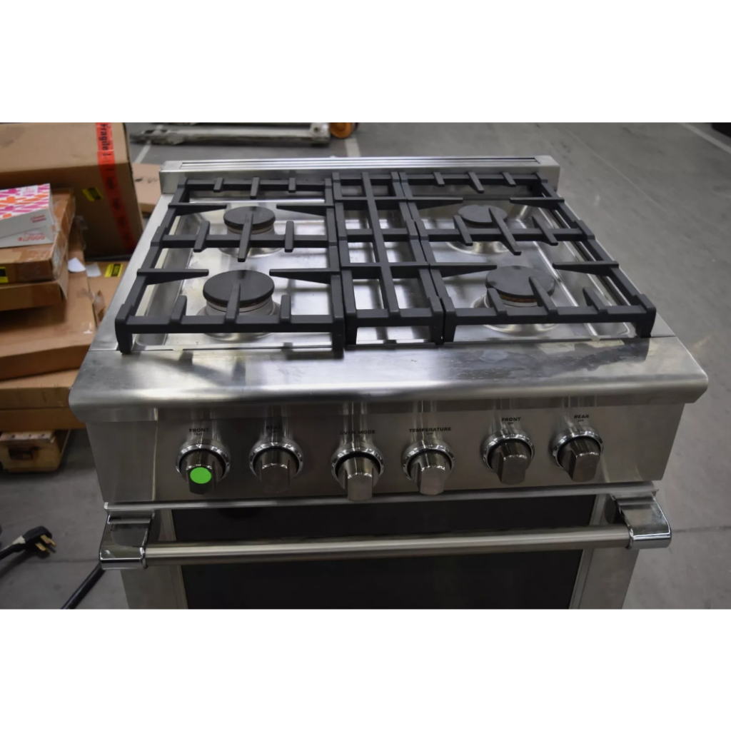 30" Stainless Steel 4-Burner Professional Dual Fuel Stove #29540