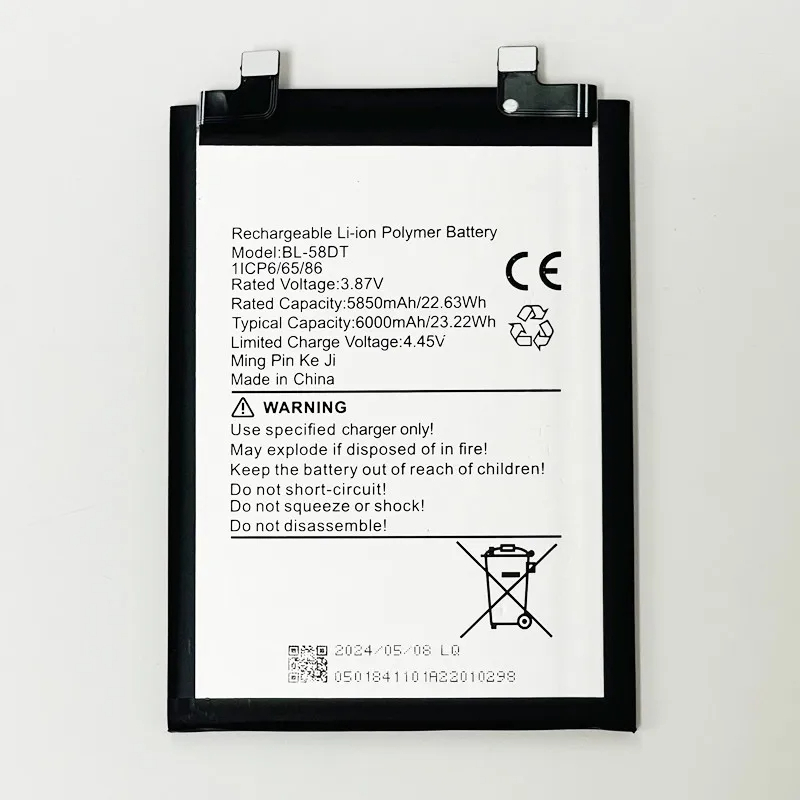 แบตเตอรี่แท้ BL-58DT สำหรับ tecno pova 4 Pro LG8n bl-58dt แบตเตอรี่ความจุ 3.87V 6000mAh สินค้าจัดส่ง