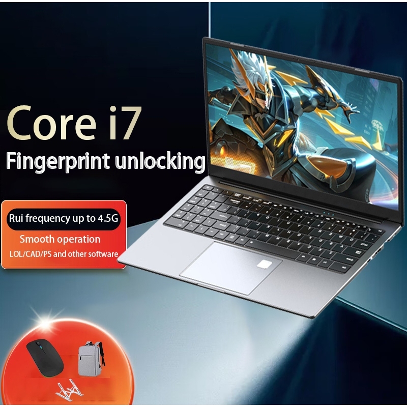 Lenovo New laptop Core i7 9750H+ 16GB RAM เกมเต็ม 512GB SSD เกมแล็ปท็อปนักเรียนแล็ปท็อปการติดตั้งของแท้ Windows 11 ระบบแ