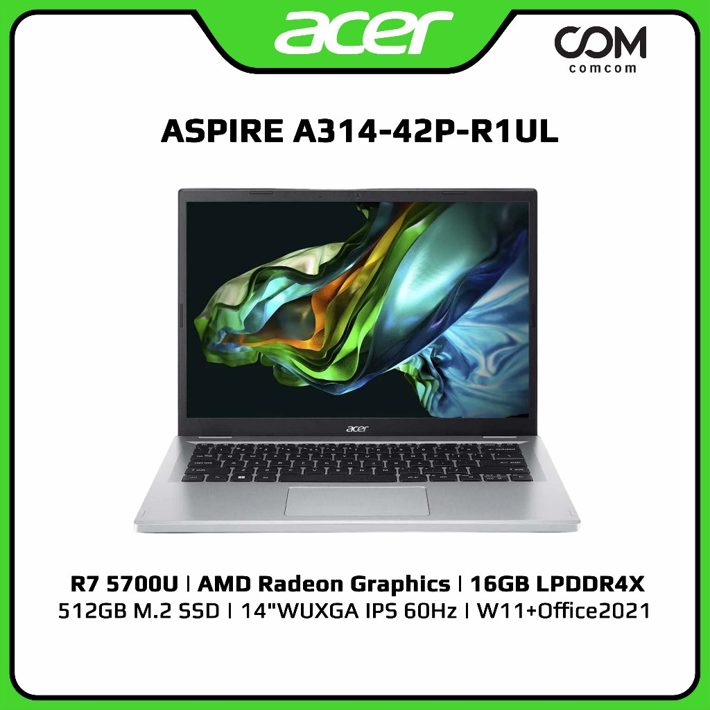 NOTEBOOK (โน้ตบุ้ค) ACER ASPIRE A314-42P-R1UL BY COMCOM