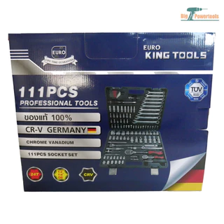 EURO KING TOOL ของแท้ ชุดบล็อกชุด รุ่น 111 ขนาด 1/2"-1/4"นิ้ว พร้อมชุดเครื่องมือ 111 ชิ้น ของแท้ 100%