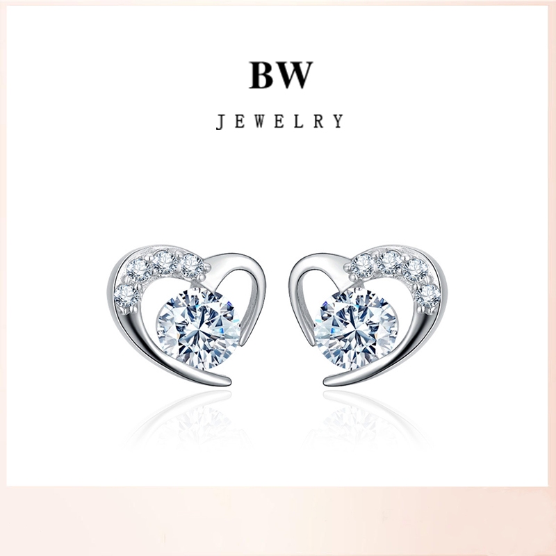 Jewelry ต่างหู ต่างหูเงิน ต่างหูเพชร ต่างหูแฟชั่น BWE010 ของขวัญ