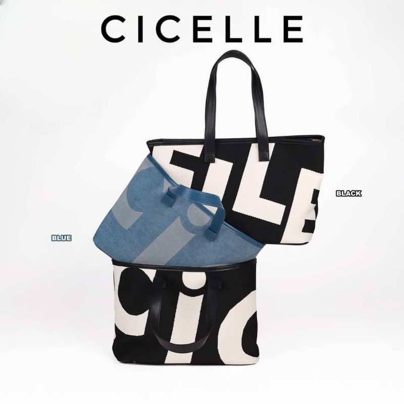 กระเป๋าทรง Shopping bag ผ้าไมโครไฟเบอร์ แบรนด์ CICELLE (ซี เซล)C1689 พร้อมส่งในไทย C036