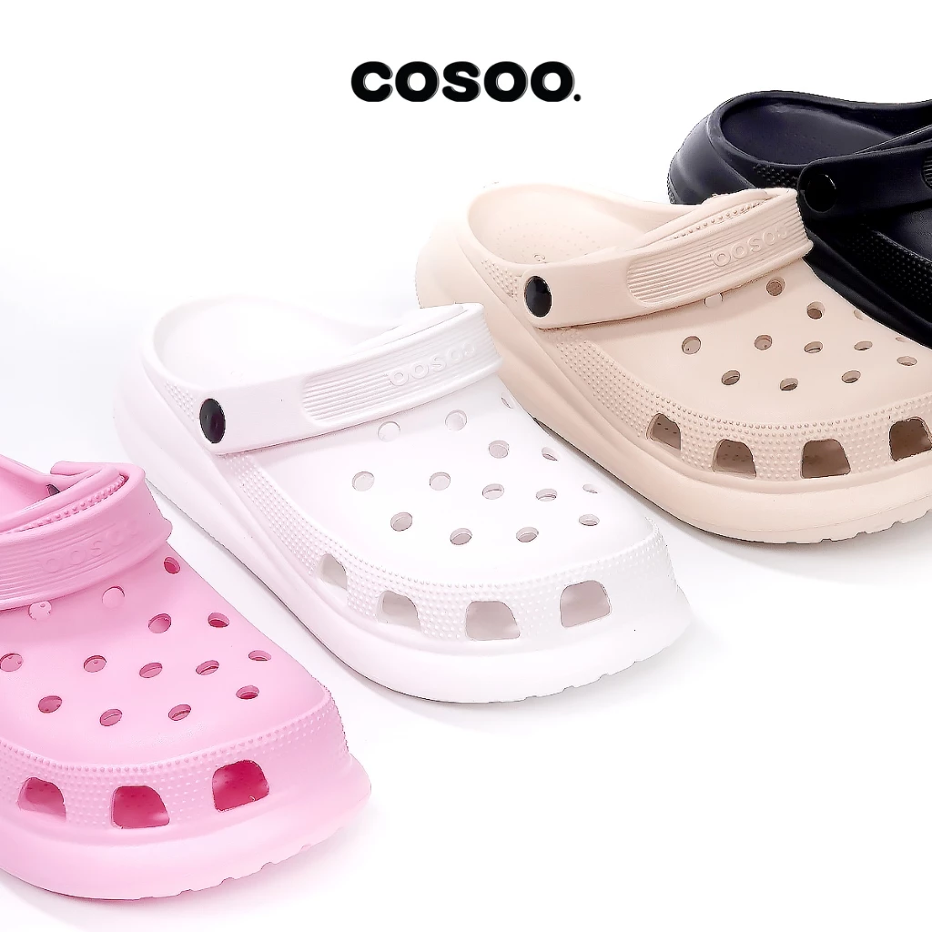 COSOO รองเท้าแตะ รองเท้าหัวโต รองเท้าแฟชั่น พื้นหนา กันลื่น ระบายอากาศได้ดี นุ่มสบายเท้า รุ่น CS-H01