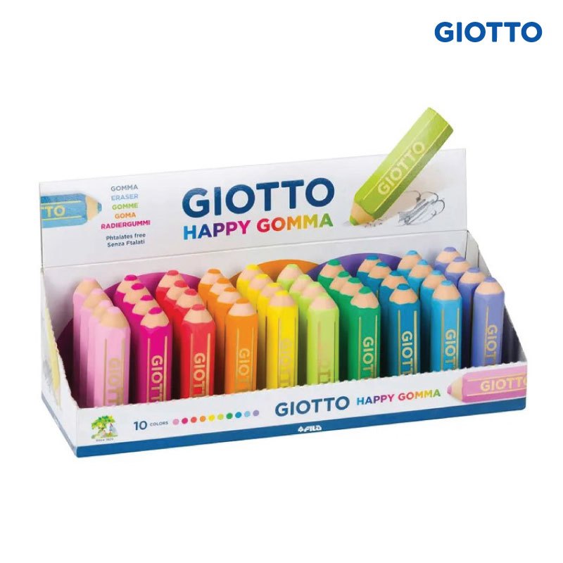ยางลบรูปดินสอ (GIOTTO Happy Gomma Eraser Classic Colors)