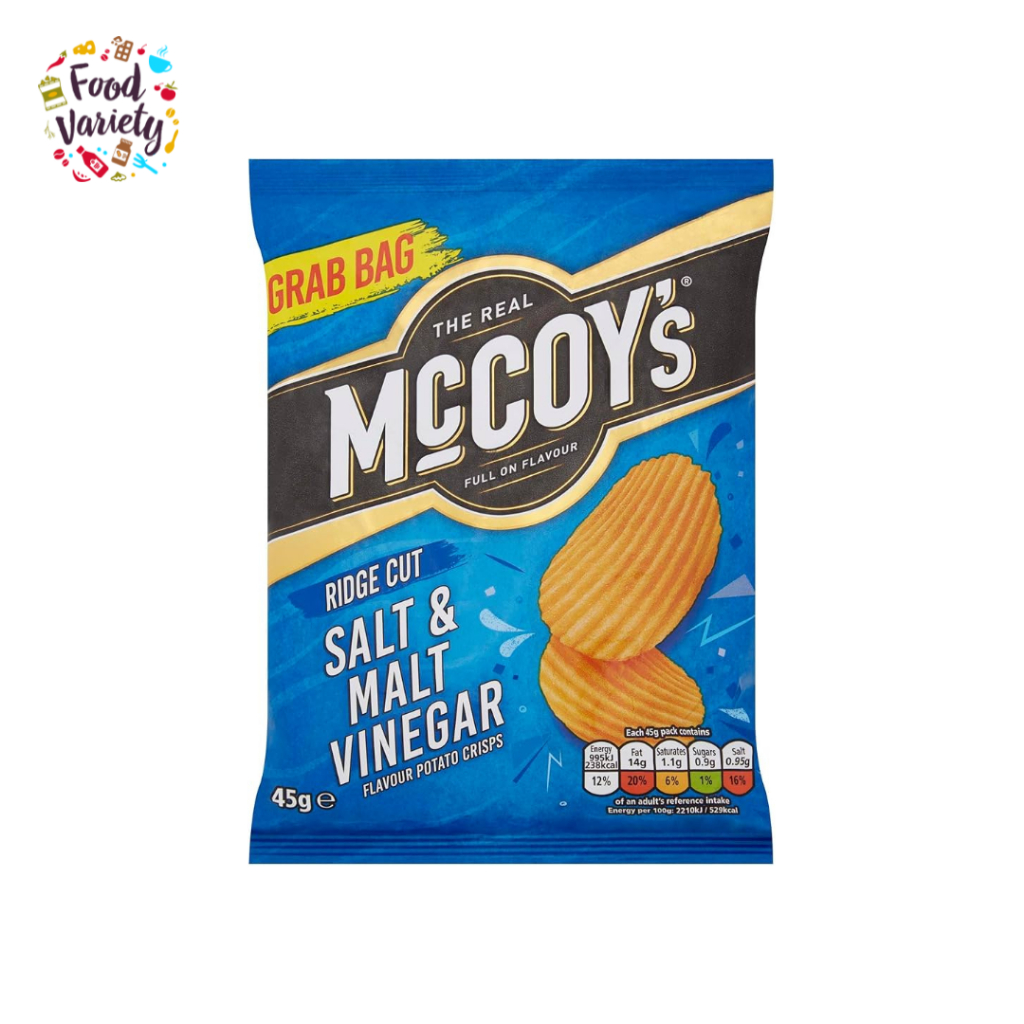 [BestBefore 27Sep2025] McCoy’s Salt & Malt Vinegar Grab Bag Crisps 45g