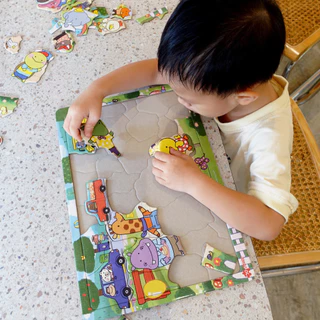 จิ๊กซอว์สำหรับเด็ก - JessieFrog Jigsaw Puzzle แบบถาด 30 ชิ้น ลาย Playground