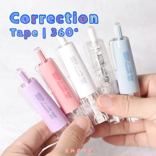 <พร้อมส่ง> เทปลบคำผิด แบบกด Correction Tape 5มม*6เมตร | 7สี | หัวหมุน360° รีฟิวไส้ได้ ลิควิด ที่ลบคำผิด เครื่องเขียน