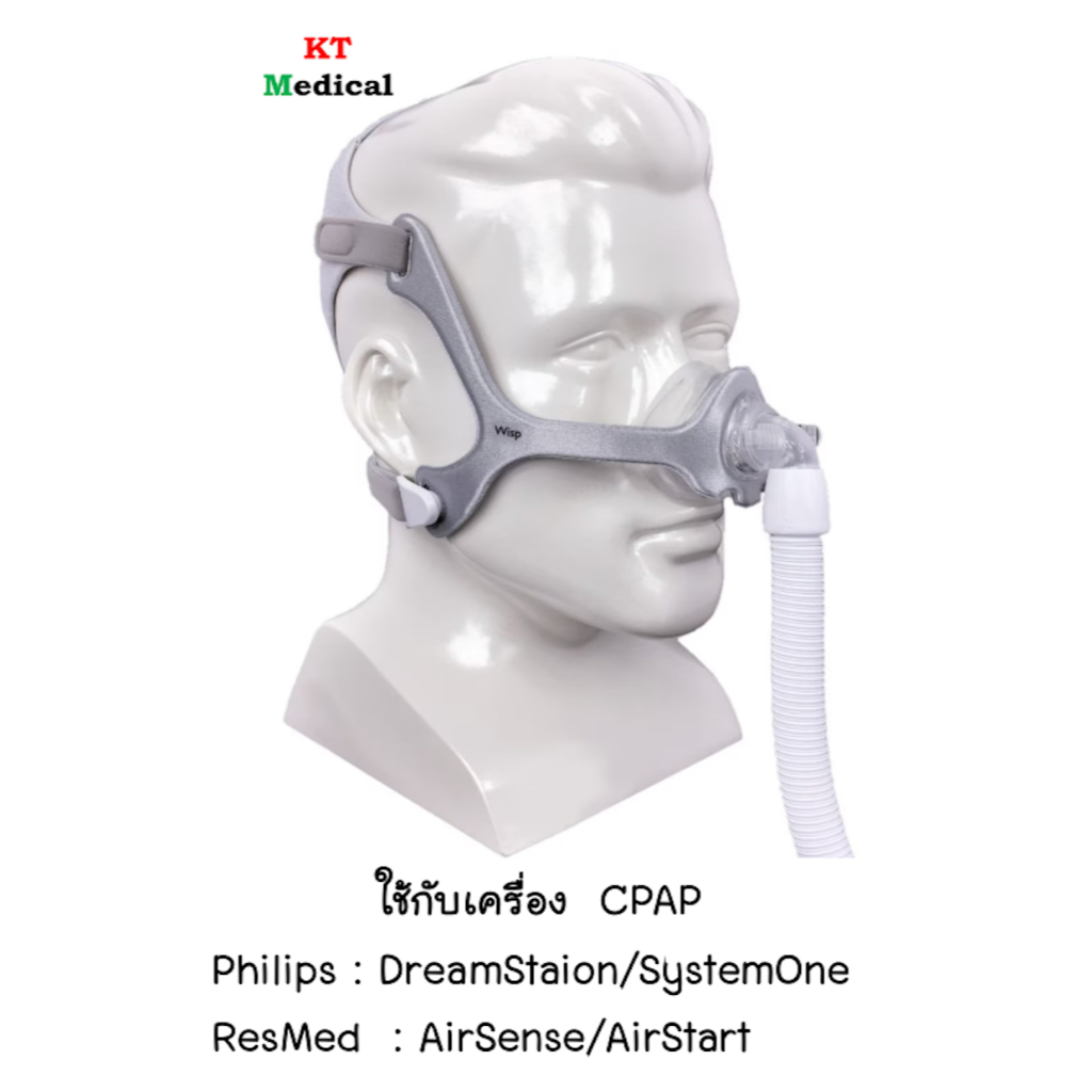 หน้ากาก CPAP Mask Philips Respironics รุ่น wisp Nasal Mask มาพร้อมอุปกรณ์ครบชุด