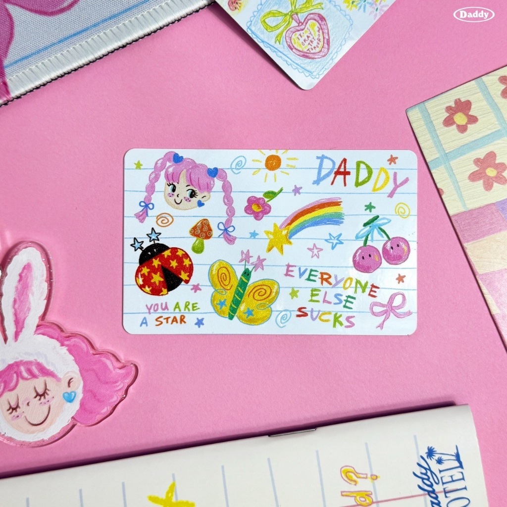 DADDY | Cover Card สติ๊กเกอร์ติดบัตร BTS MRT ลายใหม่ สุดน่ารัก - รูปที่ 4