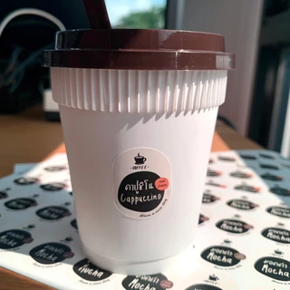 สติกเกอร์กาแฟ เมนูกาแฟ สติกเกอร์รสชาติ ฉลากสินค้าสำเร็จรูป coffee Sticker สติกเกอร์ไดคัท [B5]