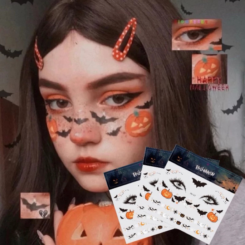 🔥จัดส่งทันที🔥Tattoo Sticker ชั่วคราวฮาโลวีน สติกเกอร์แผล halloween กันน้ํา