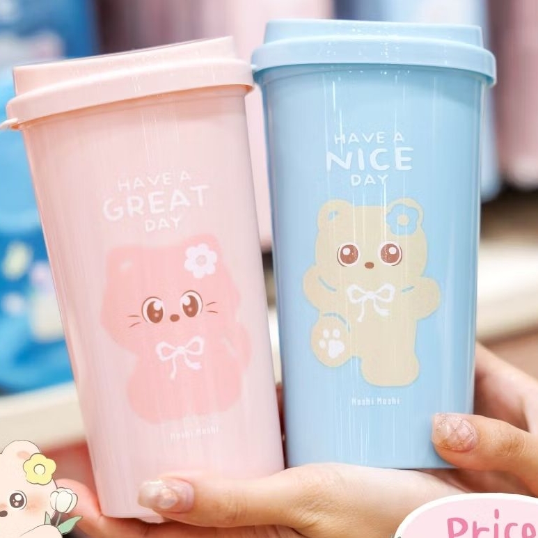 แก้วพลาสติกใส่ร้อนเย็น*ลายน่ารักมาก* ส่งคละลายา(NO25)