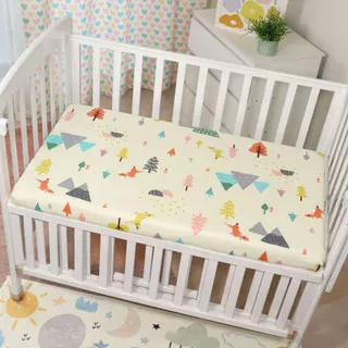 BabyBua ผ้าปูที่นอนเด็ก 120x65,70cm ขอบยางยืด ทำจาก cotton 100% ฝ้าย ผ้าปูเตียงเด็ก ปูเบาะนอนเด็ก พร้อมส่งจากไทย
