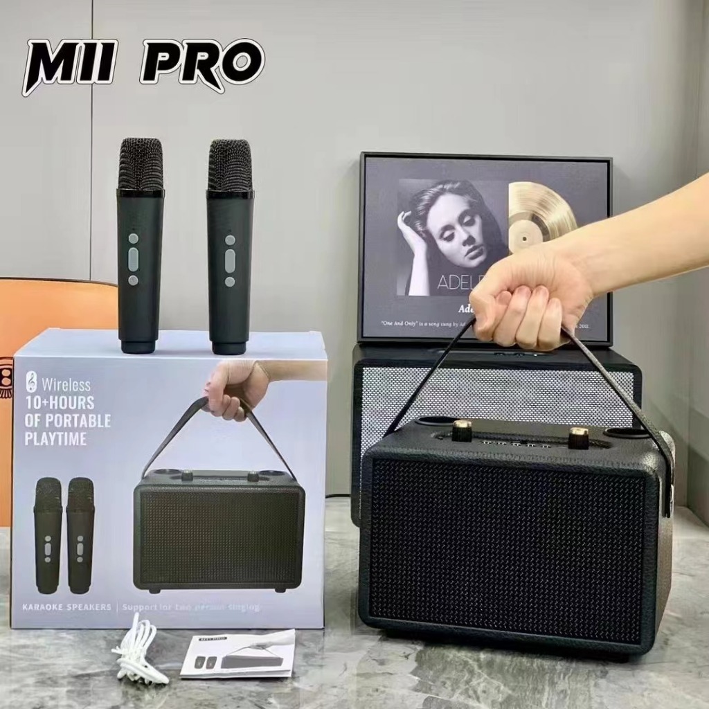 พร้อมส่ง ลำโพงบลูทูธไร้สาย M11PRO M12PRO คาราโอเกะ ตัดเสียงร้อง ปรับเสียงไมค์/แอคโค่ รุ่นใหม่ล่าสุด เสียงดี