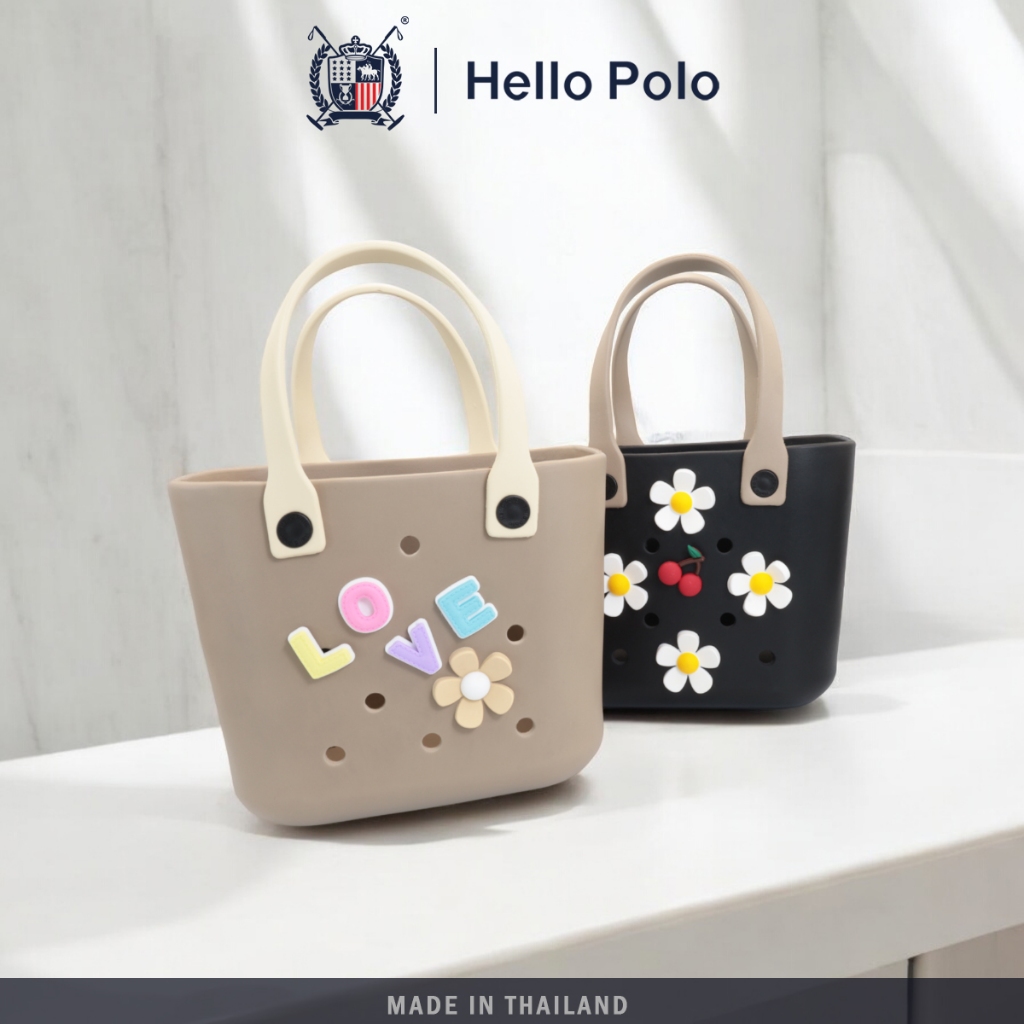 Hello Polo กระเป๋าแฟชั่น กระเป๋าถือใบเล็กที่เรียบง่าย EVA แฟชั่น น้ำหนักเบา ขนาด 19 x 24 รุ่น BH2001