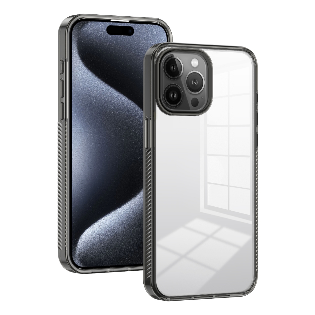 มาใหม่ Case for iP12 12pro iP12Pro max iP13 13Pro iP13pro max เคสหลังแข็งขอบใสพลาสติก กันกระแทกกันลื