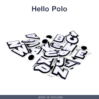 Hello Polo ตัวการ์ตูนติดกระเป๋า ตัวอักษร A-Z มีหลายแบบให้เลือก อุปกรณ์ตกแต่งกระเป๋า DIY ถอดออกได้ (ราคาต่อ 1 ชิ้น)