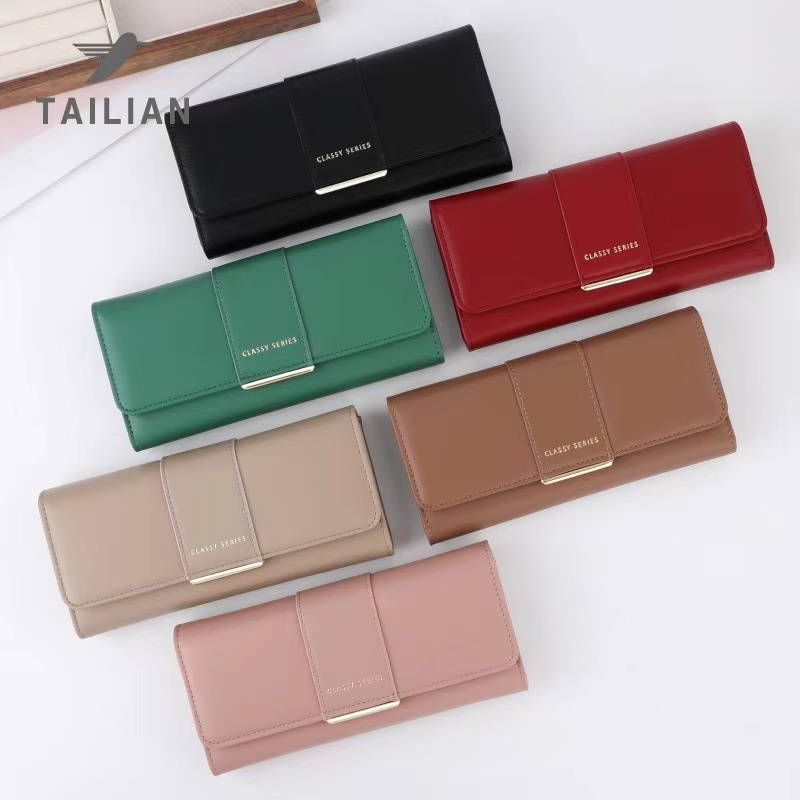 [พร้อมส่งในไทย]กระเป๋าสตางค์ผู้หญิงใบยาว 3พับ CLASSIC&MODERN ใส่ของได้เยอะใส่บัตรได้ แฟชั่นสําหรับสตรี พร้อมกล่อง5601149