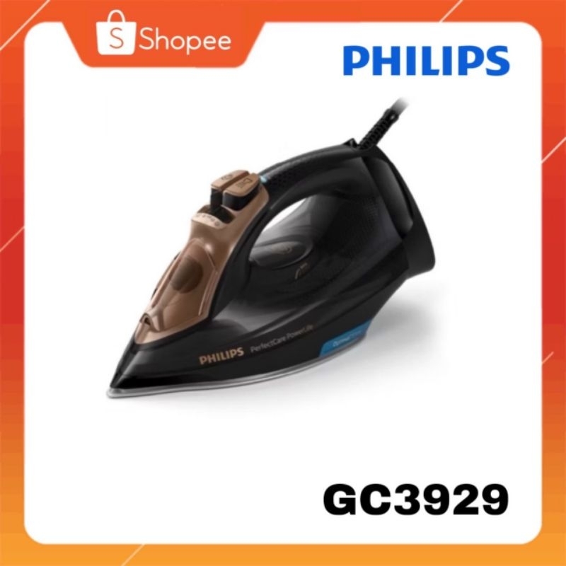 [ของแท้🔥รับประกันศูนย์ 2 ปี][รีดผ้าไม่ไหม้] Philips Perfect Care Aqua รุ่น GC3929/60 เตารีดระบบแรงดั