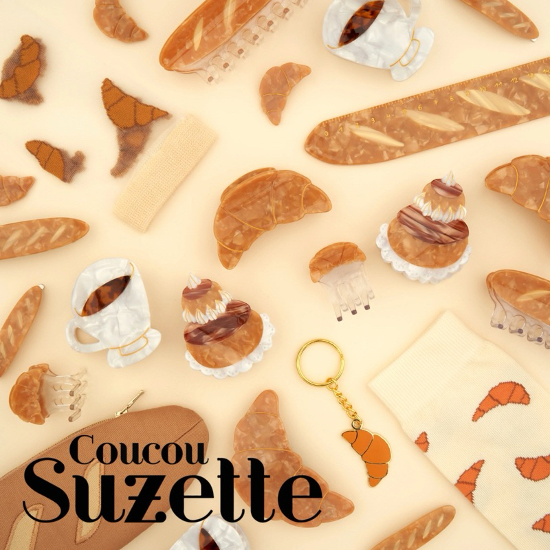 🥐พร้อมส่ง🥐 ❤️ส่งฟรีไม่ต้องใช้โค้ด❤️ COUCOU SUZETTE DOUCE FRANCE กิ๊บหนีบผม กิ๊บติดผม