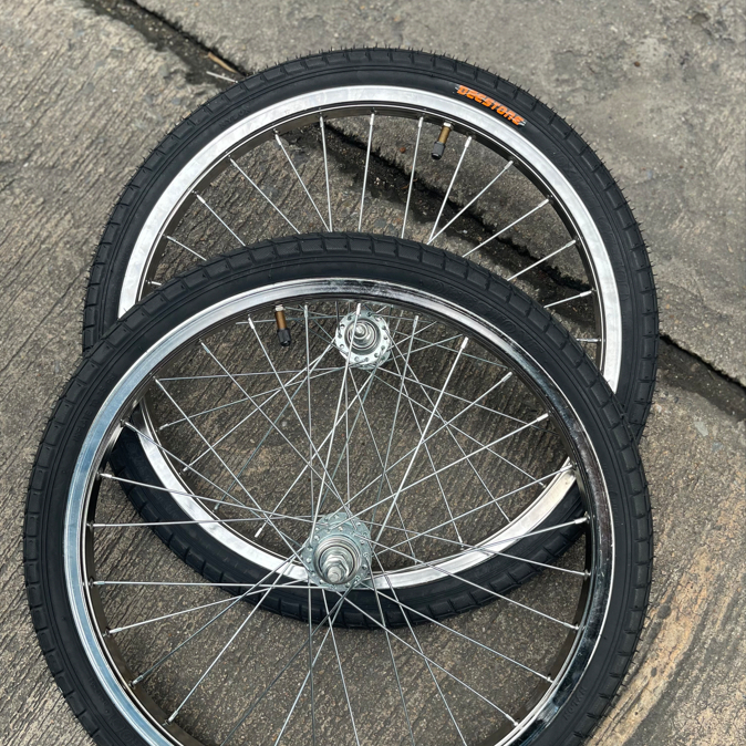 [รวมยางนอก+ยางใน] ล้อจักรยาน (แบบหนา) ล้อเหล็ก  ขนาด16x1.75/ 20x1.75 /24x1.75