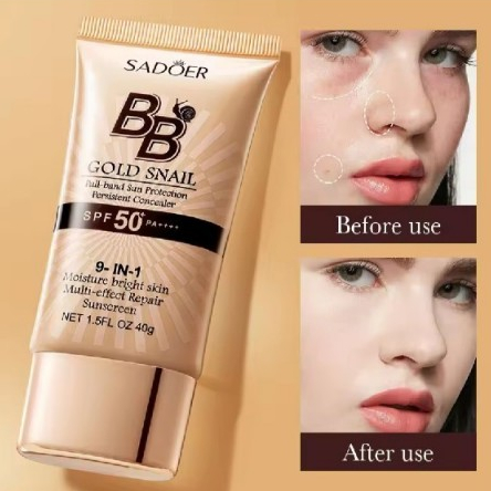 รองพื้นบีบีครีม ครีมกันแดดหน้า SPF50+pa+++ คอนซีลเลอร์ BB cream แบบหลอด คอนซีลเลอร์ แบบน้ำ ครีมรองพื้น ปกปิดดี ปกปิดริ้ว