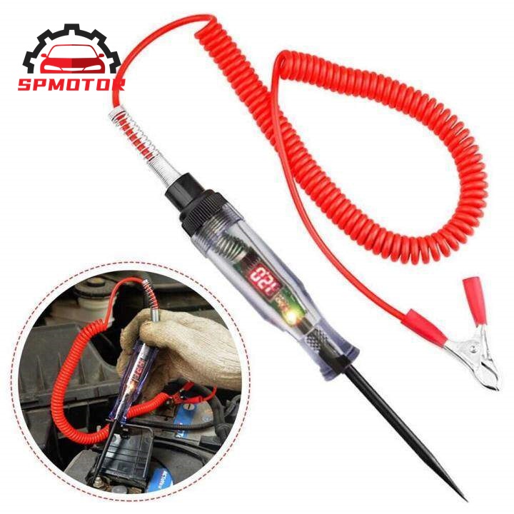 เครื่องทดสอบวงจรแรงดันไฟฟ้ารถบรรทุกรถยนต์เครื่องมือปากกาวัดไฟฟ้า6V 24V เครื่องมือทดสอบหลอดไฟไฟฉายปากกา