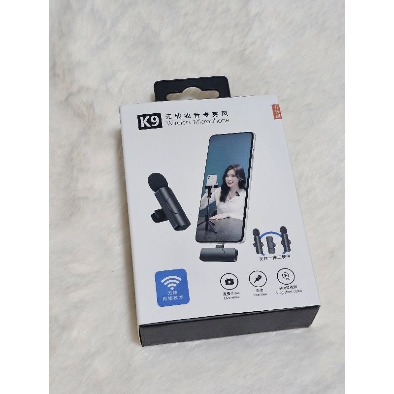 Wireless Microphone K9 ราคาถูก มี 2 ไมค์