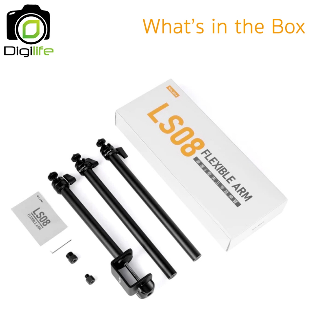 Vijim LS08 Flexible Arm แขนจับ แขนยึดบนโต๊ะ ปรับได้, Live Stream, E-Sport, ถ่ายภาพ วิดีโอ -รับประกัน Ulanzi Thailand 1ปี