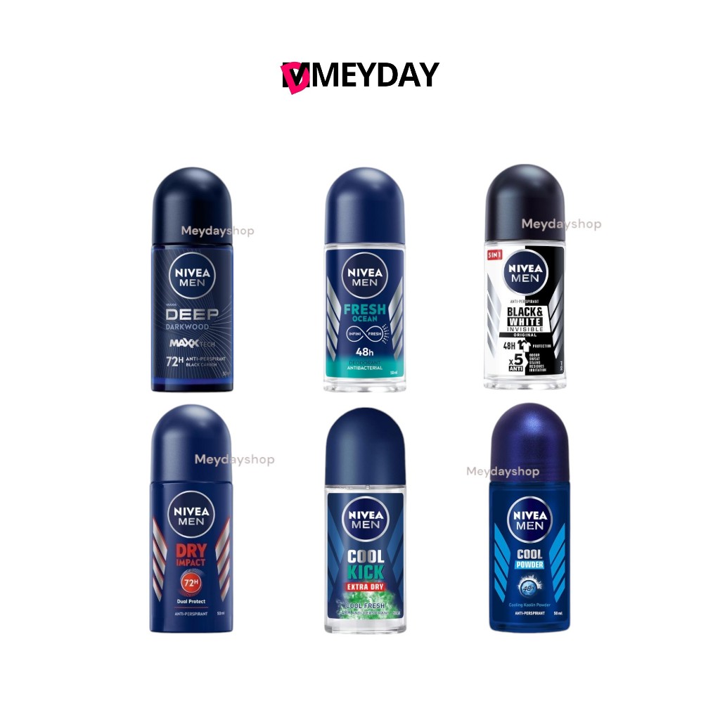 (50ml) NIVEA Men นีเวีย เมน โรลออน โรลออน ระงับกลิ่นกาย สำหรับผู้ชาย