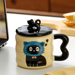 เซตแก้วกาแฟ ลายแมวมุ้งมิ้ง น่ารักราคาดี ชาวออฟฟิศนักเรียนนักศึกษาเหมาะมาก งานเซรามิค