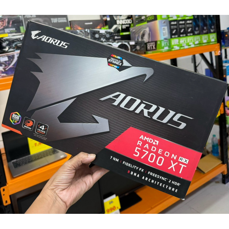 GIGABYTE AORUS RADEON RX 5700 XT 8G - 8GB GDDR6 (ภาพถ่ายจากสินค้าจริง)(มีกล่อง)