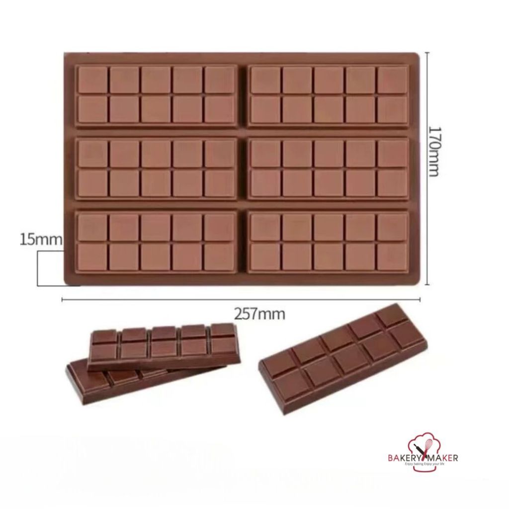 แม่พิมพ์ Dubai Chocolate พิมพ์ช็อคโกแล็ตบาร์ 3ช่อง Chocolate bar polycarbonate mold พิมพ์ดูไบ ฟอยล์