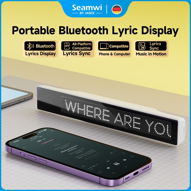 ⚡COD⚡Seamwi Smart Bluetooth แสดงเนื้อเพลง การเชื่อมต่อบลูทู ธ ใช้ได้กับอุปกรณ์อิเล็กทรอนิกส์ต่างๆ