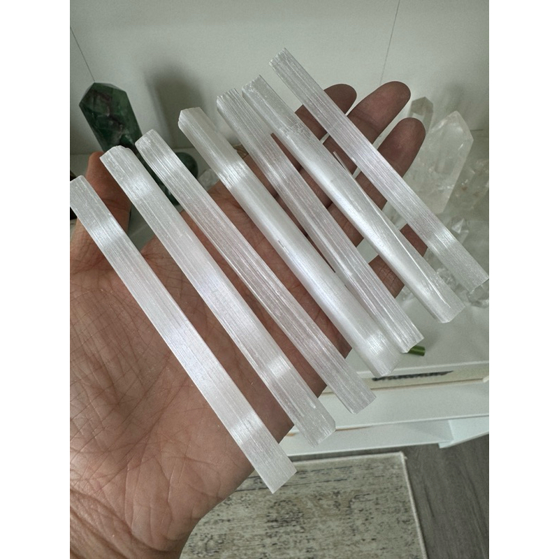 พร้อมส่ง ถ่ายจากสินค้าจริง คริสตัล หินแท้100% แท่งหินเซเลไนต์ selenite